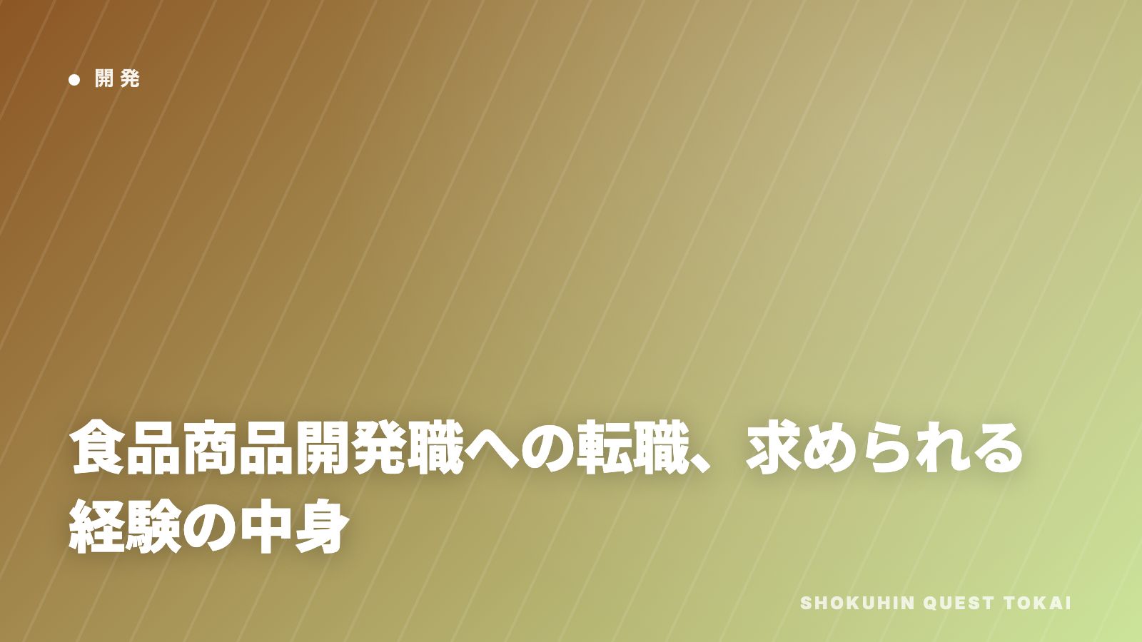 食品商品開発職への転職、求められる経験の中身 eBook表紙