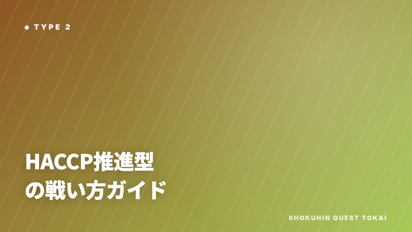 HACCP推進型の戦い方ガイド 表紙