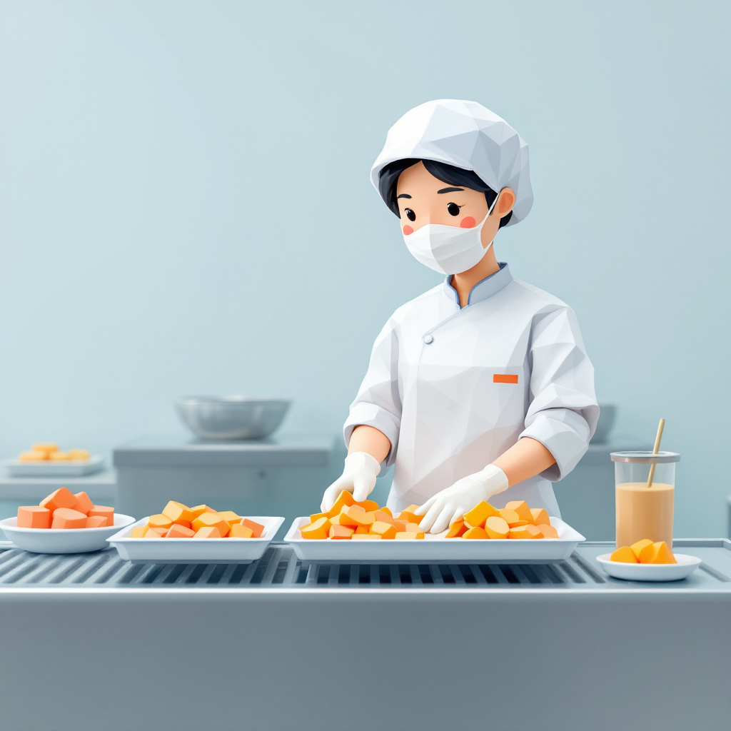 製造オペレーター（ライン）のキャラクターイラスト